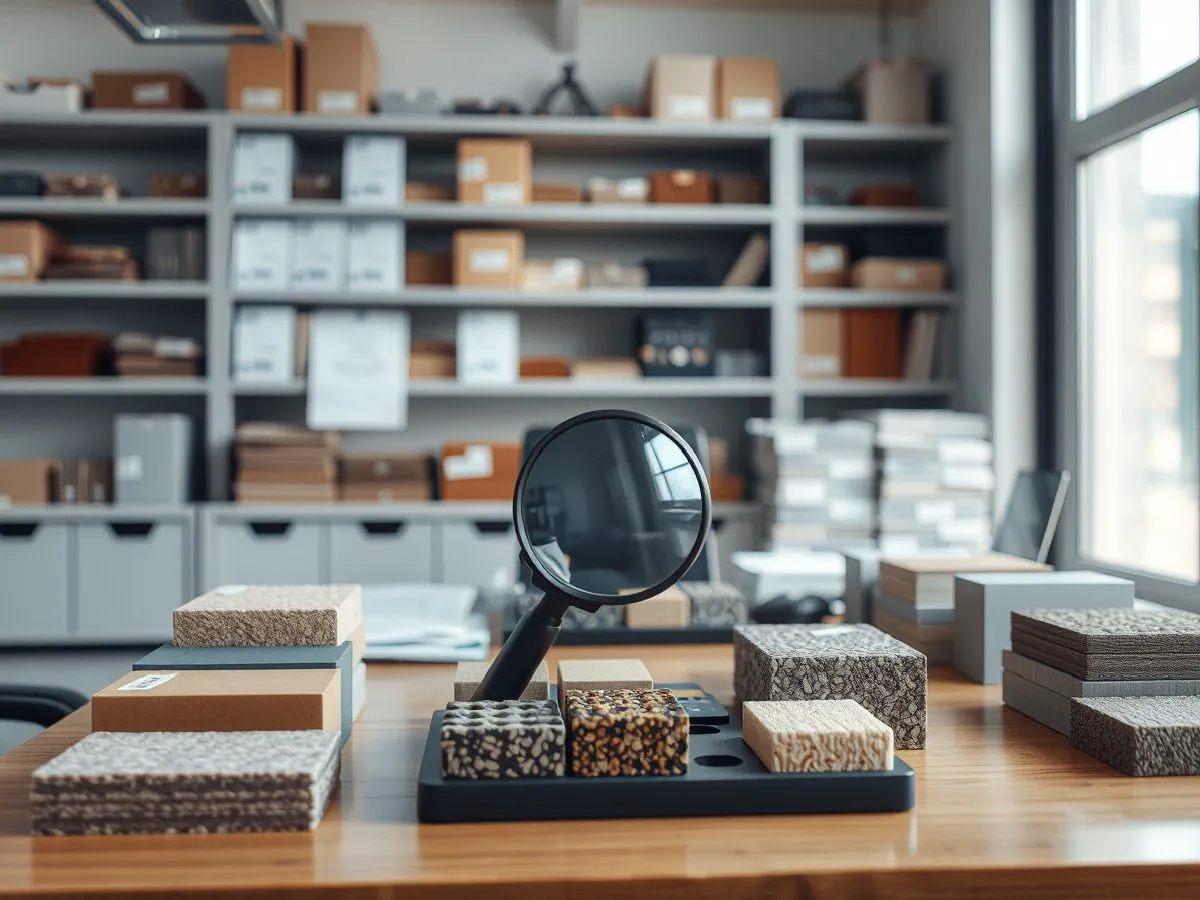 材料样品展示与选型咨询场景